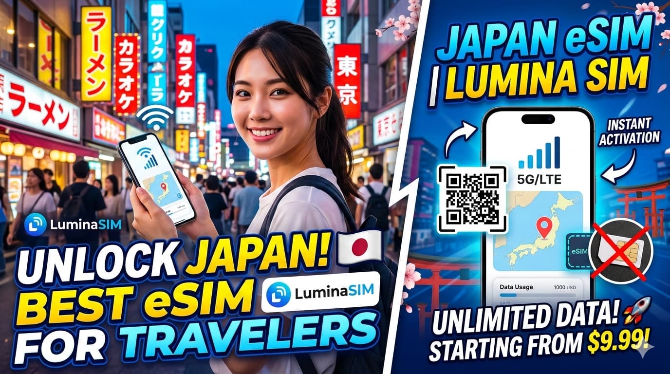 Stay Connected in Japan with LuminaSIM: The Ultimate eSIM Solution